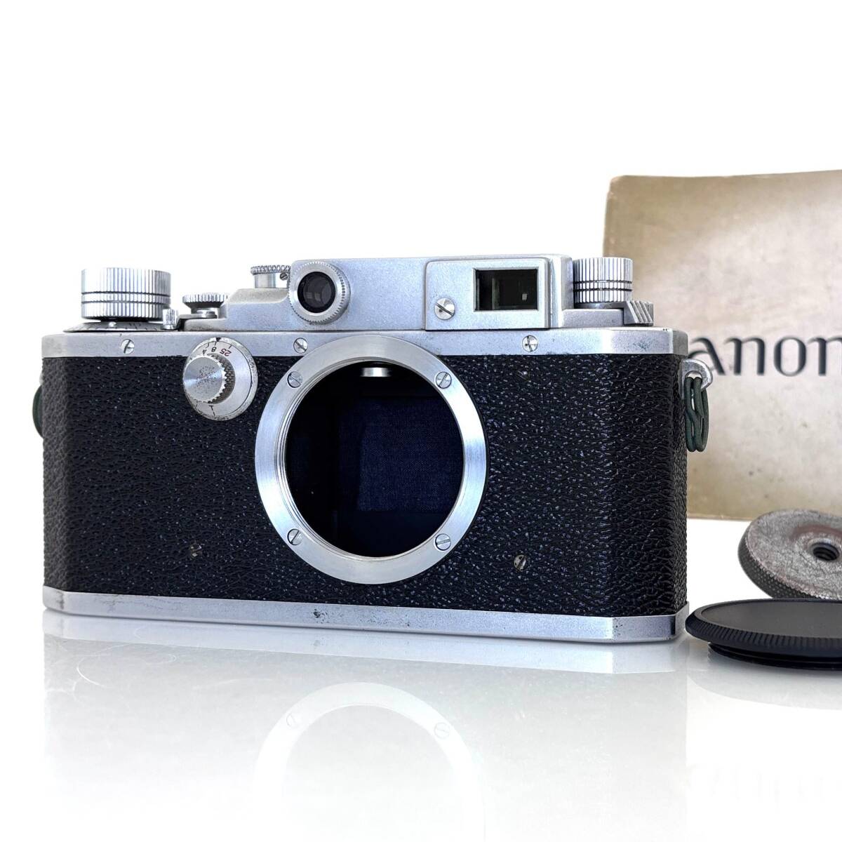 【キヤノン】CANON II D型 レンジファインダーカメラ + 当時の取扱説明書付 #S782A