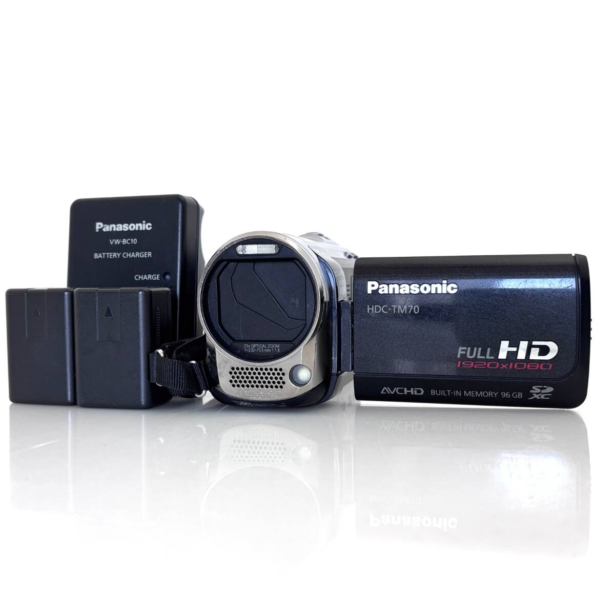 【パナソニック】PANASONIC HDC-TM70 デジタルビデオカメラ + バッテリー2個 #T358A