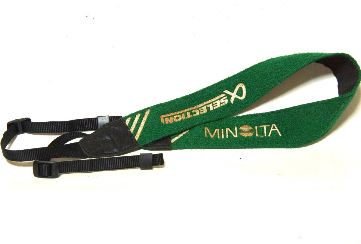 MINOLTA 純正ワイドストラップ αセレクション緑【レア物】