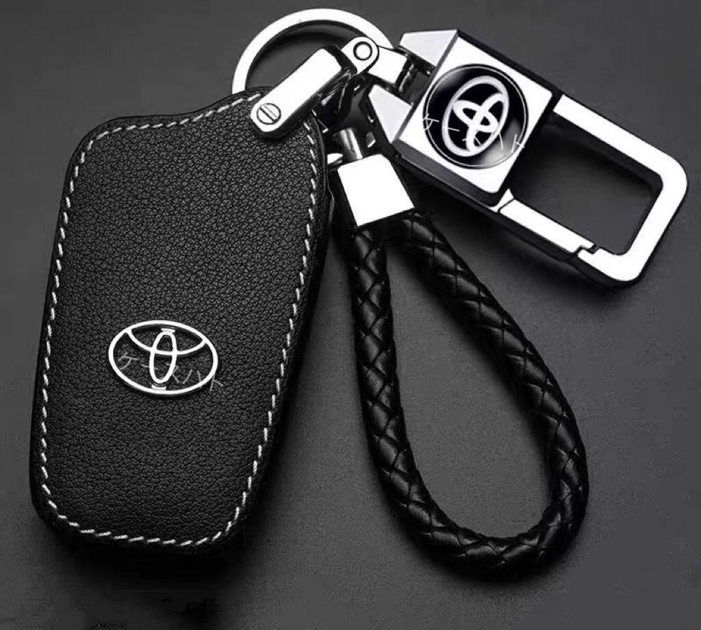 トヨタ キーケース キーホルダー　レザー　3点セット　黒色