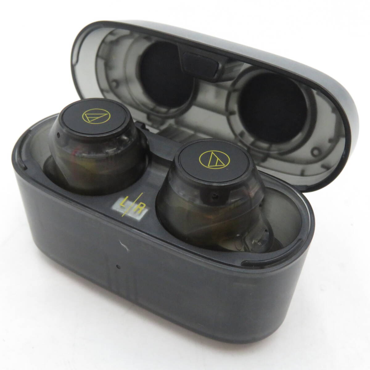 イヤホン◆audio-technica オーディオテクニカ ATH-CKS30TW+ スケルトン ワイヤレス 簡易動作確認済 中古 USED●S0941■