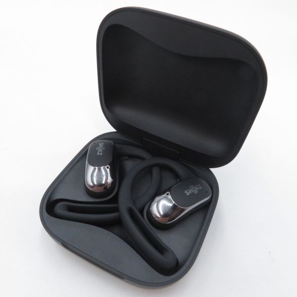 イヤホン◆SHOKZ ショックス オープンイヤー OpenFit Air T511 ブラック ワイヤレス 簡易動作確認済 中古 USED●S1000■