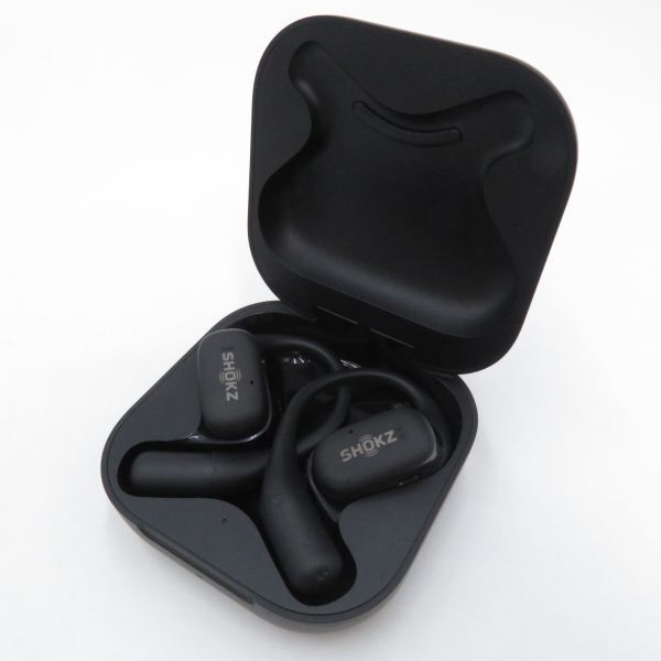 イヤホン◆SHOKZ ショックス オープンイヤー OpenFit T910 ブラック ワイヤレス 簡易動作確認済 中古 USED●S0999■