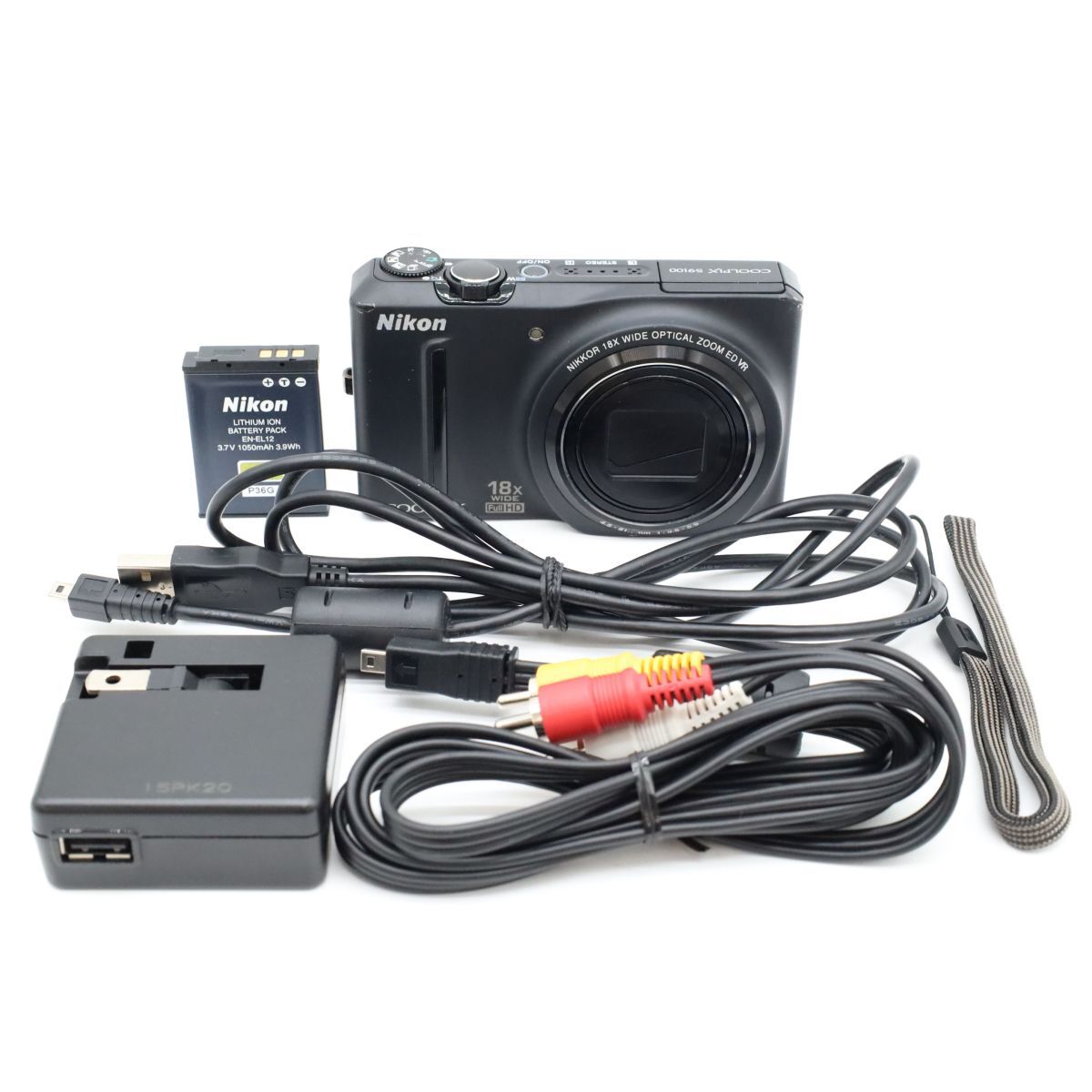 Nikon COOLPIX S9100 ノーブルブラック コンパクトデジタルカメラ 光学18倍ズーム 動作確認済 ニコン #S022021