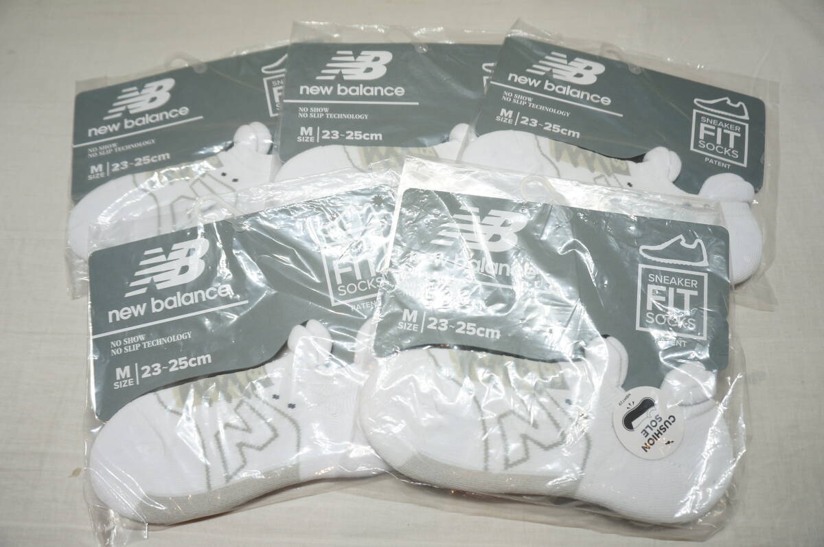 【2104A】5点セット！ニューバランス New balance スニーカーフィットソックス SNEAKER FIT SOCKS レディース 靴下 Mサイズ 23-25cm 未使用