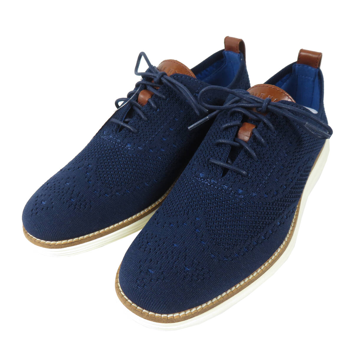 未使用保管品 COLE HAAN コールハーン オリジナルグランド ステッチライト ウィングチップ オックス ネイビー 8Mサイズ 約26.0cm