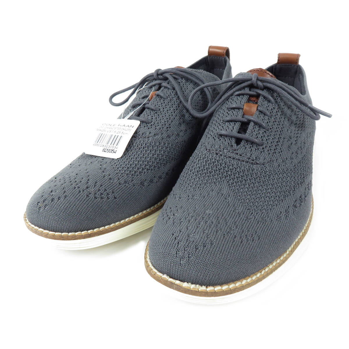 未使用保管品 COLE HAAN コールハーン オリジナルグランド ステッチライト ウィングチップ オックス グレー 7 1/2Mサイズ 約25.5cm