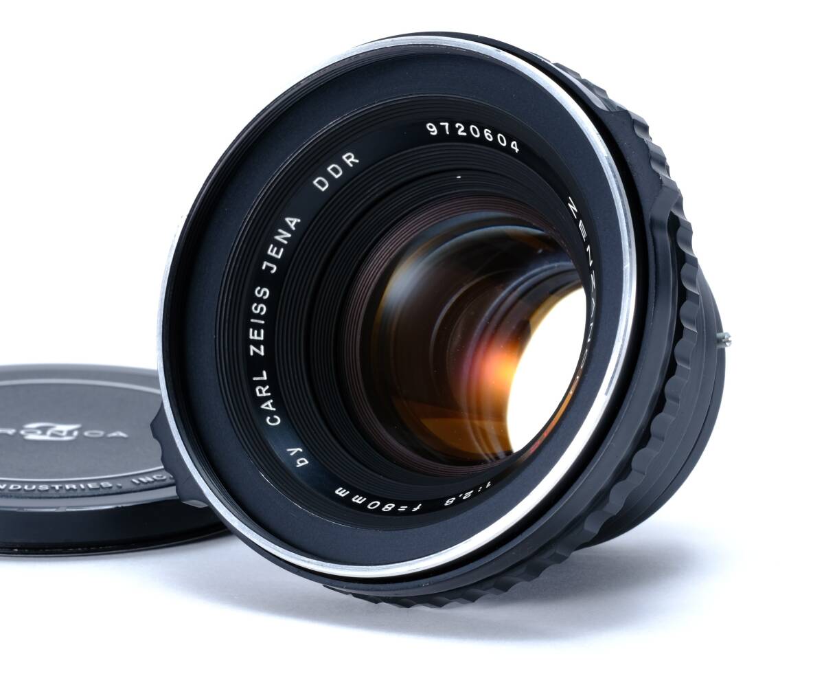 【外観美品】Bronica ブロニカ Zenzanon MC by Carl Zeiss Jena DDR 80mm F2.8 S2 / EC 系用 + 純正キャップ #171a