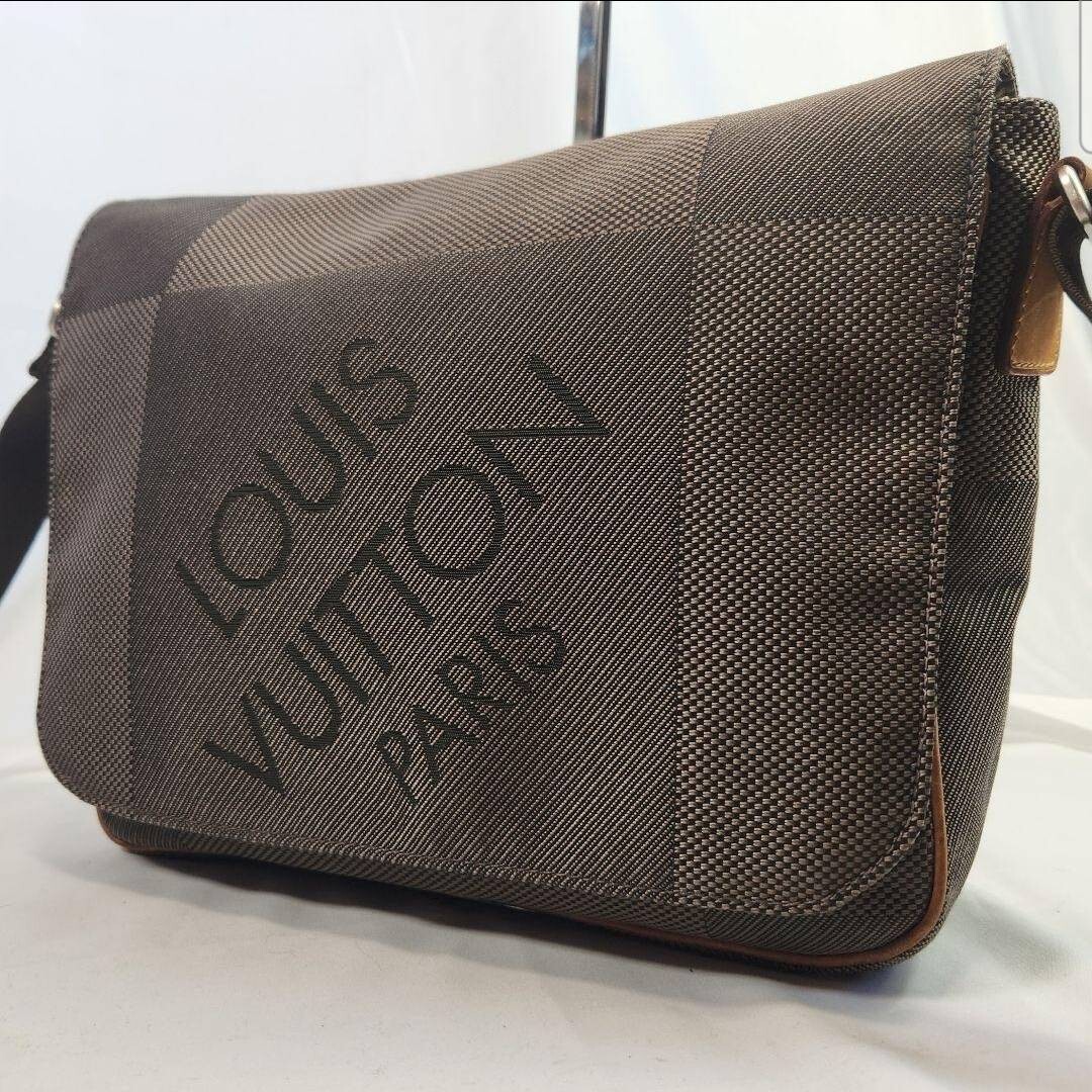 1円 LOUIS VUITTON ルイヴィトン ダミエジェアン ルー M93077 ショルダーバッグ 斜め掛け ショルダー メッセンジャー A4可 ロゴ メンズ