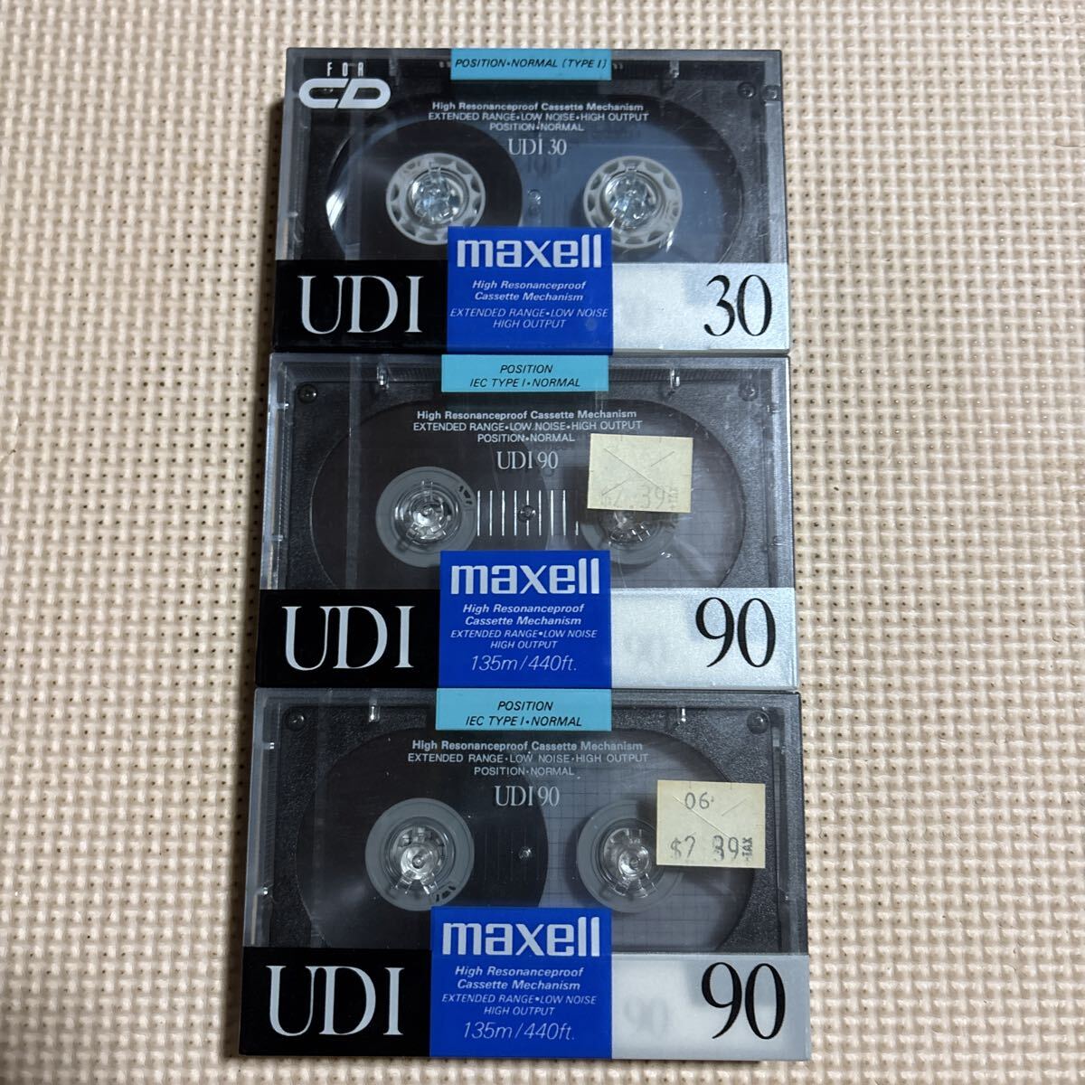 maxell UDⅠ 30.90x2. ノーマルポジション カセットテープ3本セット【未開封新品】■■