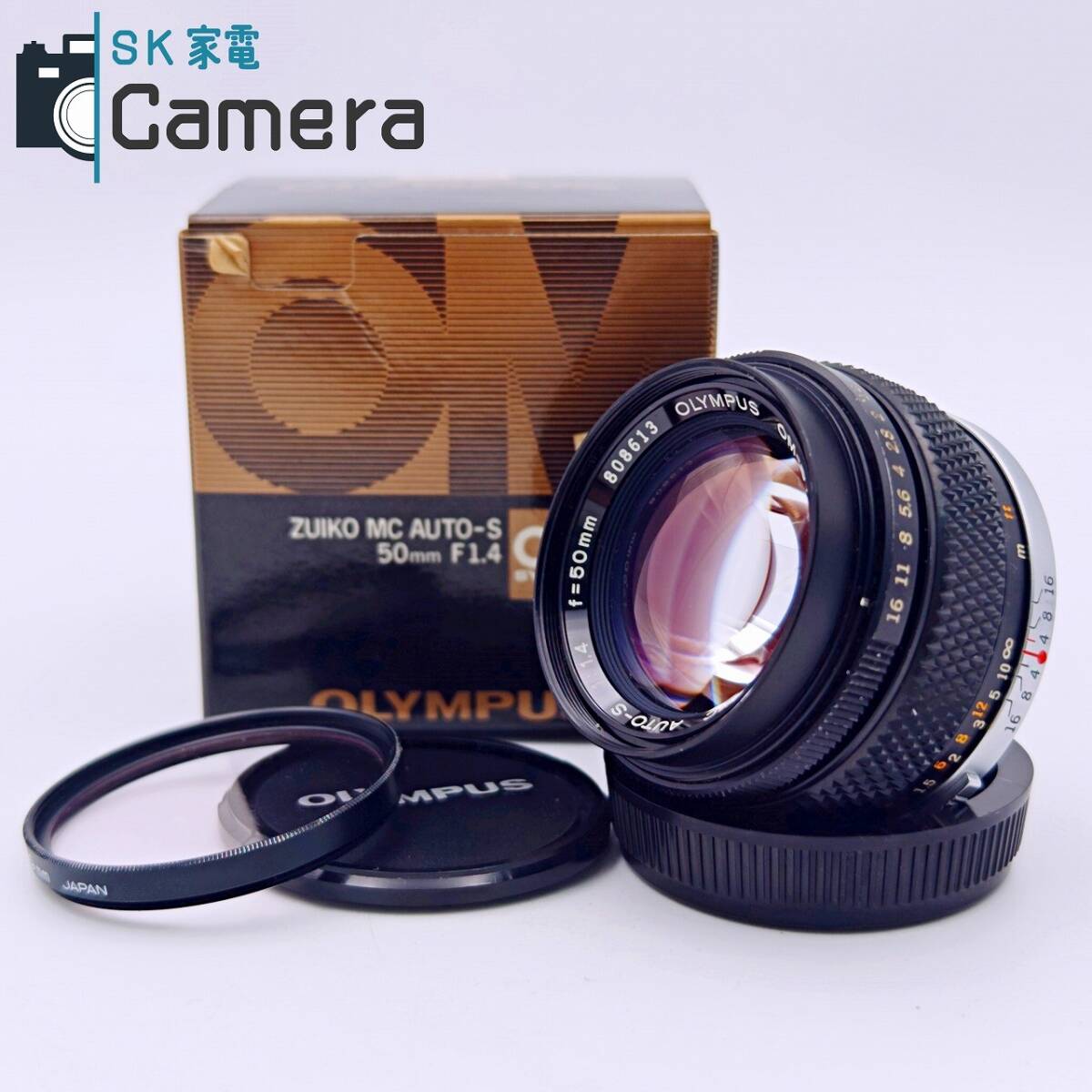 【中古】 OLYMPUS OM-SYSTEM ZUIKO MC AUTO-S 50ｍｍ F1.4 オリンパス 箱付