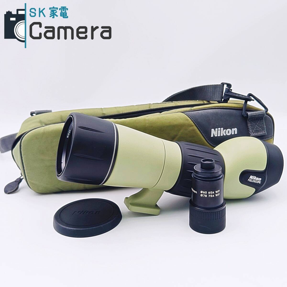 【中古】 Nikon FIELDSCOPE D＝60 P III型 60X WF 70X WF 接眼レンズ付き ニコン フィールドスコープ