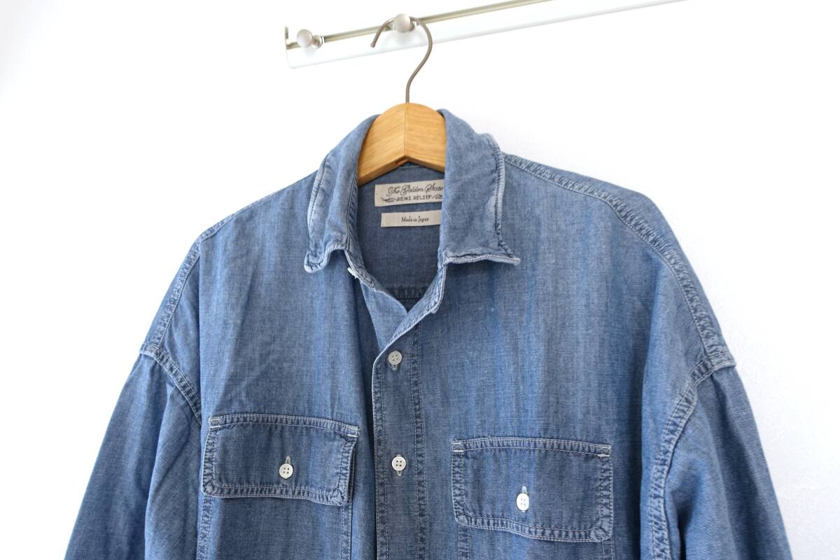 アパルトモン ×REMI RELIEF レミレリーフ　シャンブレー シャツ L'Appartement DEUXIEME CLASSE ビックシルエット シャツ
