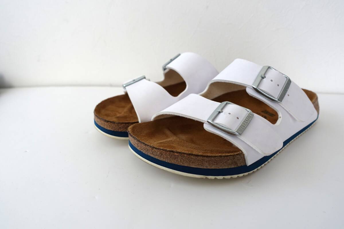 BIRKENSTOCK×Ron Herman ロンハーマン ビルケンシュトック ARIZONA アリゾナ 41 26.5cm ホワイト ネイビー レザー