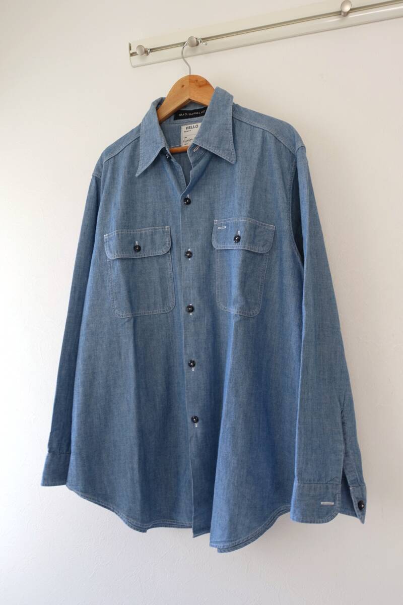 MADISONBLUE マディソンブルー HAMPTON SHIRT CHAMBRAY(OW) 名品 ハンプトン 　ワーク シャツ 01サイズ