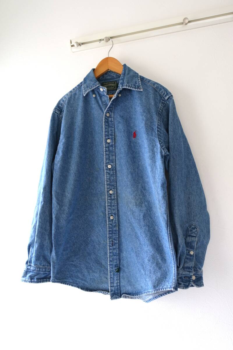 RALPH LAUREN 　POLO COUNTRY 　ラルフローレン 　ポロ カントリー デニム　ボタンダウン シャツ　XSサイズ RRL