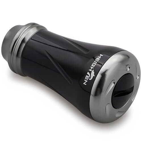 ブラック＆ガンメタル HEIGHTEN 19mm リール ハンドル ノブ 6.8g シマノ ダイワ 通用 (Shimano Typ