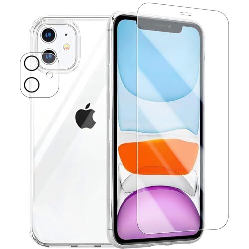 iPhone11 ケース ガラス カメラフィルム付き 対応 iPhone 11 用の ケース + ガラスフィルム + カメラフィル