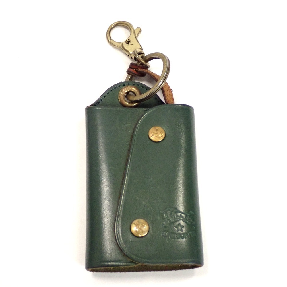 Th1012073 イルビゾンテ キーケース 5432404150 本革 グリーン系 IL BISONTE 中古