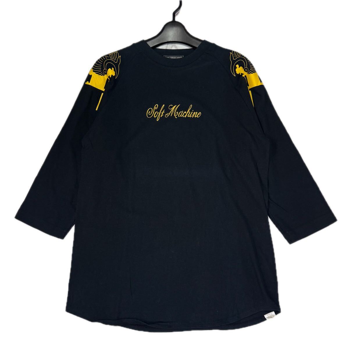 トレンド【soft machine ソフトマシーン【商品名】ロゴ 七分袖 カットソー シャツ Tシャツ