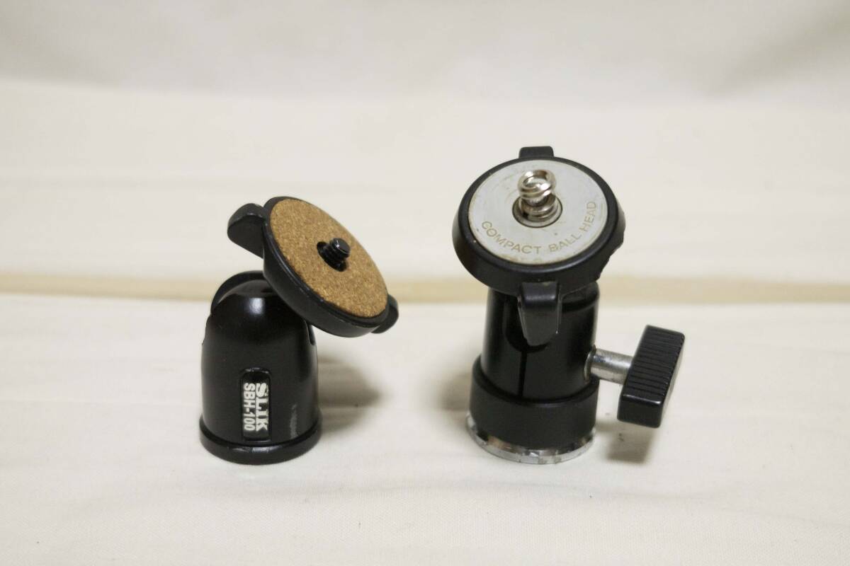 ☆SLIK/雲台/SBH-100/使用感無く美品//動作品/おまけノーブランドジャンク雲台セット/ワンオーナー製☆