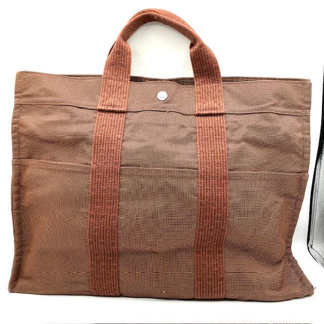 A21　HERMES　エルメス　エールラインMM　トートバッグ　ブラウン