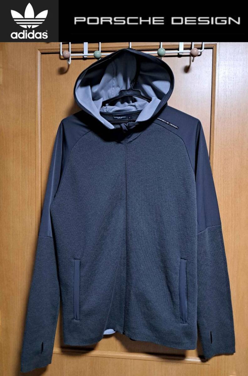☆　レア　アディダス × PORSCHE DESIGN/ポルシェデザイン　切替　パーカー　ニット ナイロン　☆