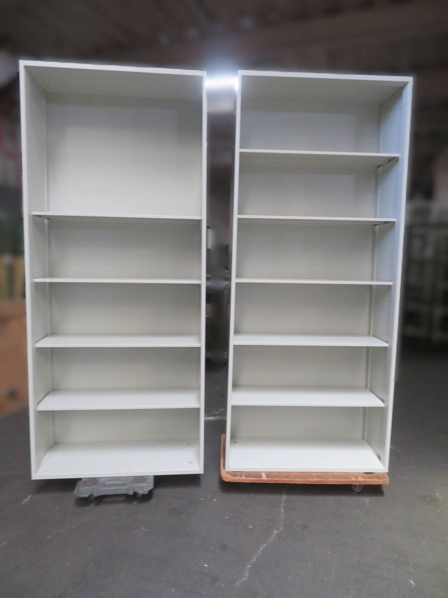 I-984）来店・引き取り限定☆収納庫・書類棚 2台セット☆キャビネ・書類ケース☆幅900×奥行400×高さ2100★中古品