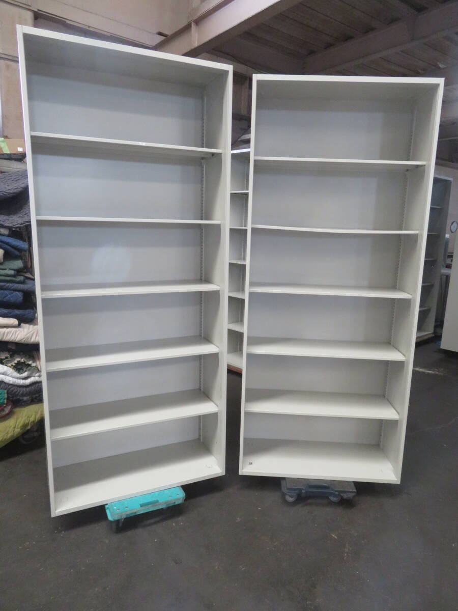 I-986）来店・引き取り限定☆収納庫・書類棚 2台セット☆キャビネ・書類ケース☆幅900×奥行400×高さ2100★中古品