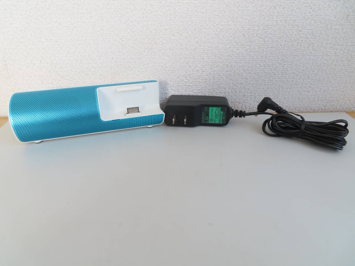 SONY WALKMAN スピーカー ブルー (RDP-NWT19) アダプター (AC-E5212)