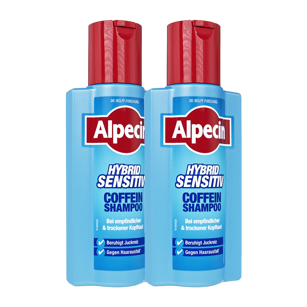 日本にない海外製品を直接お届け！！(Alpecin)ハイブリッドカフェインシャンプー250ml 2本セット カフェインを配合したシャンプー