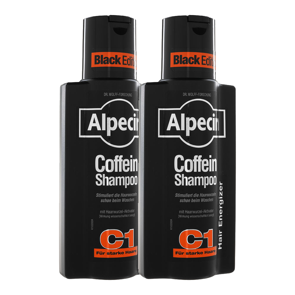 日本にない海外製品を直接お届け！！(Alpecin)カフェインシャンプー(C1)・ブラックエディション250ml　2本本セット 男性用シャンプー