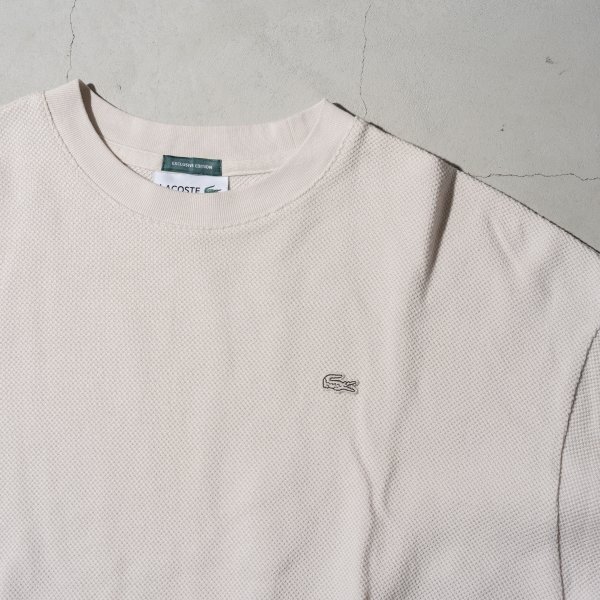 定価13000円程　LACOSTE　エクスクルーシブ　thick pique crew ShortSleeve　ワッフル生地　L