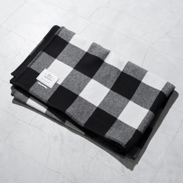 ￥59,200　WOOLRICH チェック柄ブランケット　 ウールスロー　大判　ロンハーマン購入