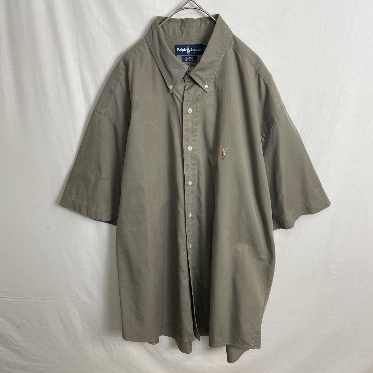 RALPH LAUREN 半袖ボタンダウンシャツ　古着　XLサイズ 