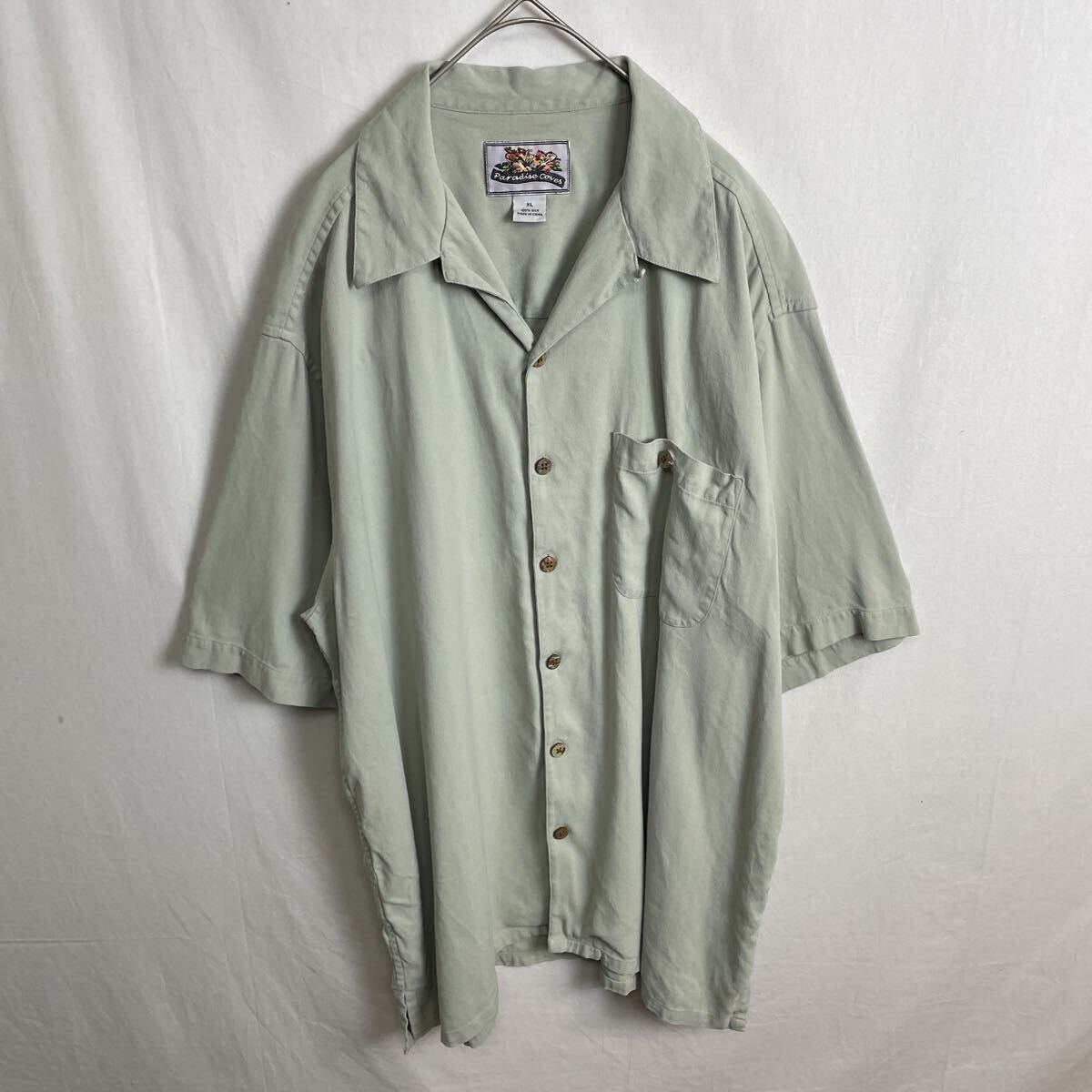 Paradice Coves 半袖アロハシャツ 古着　XLサイズ オープンカラー