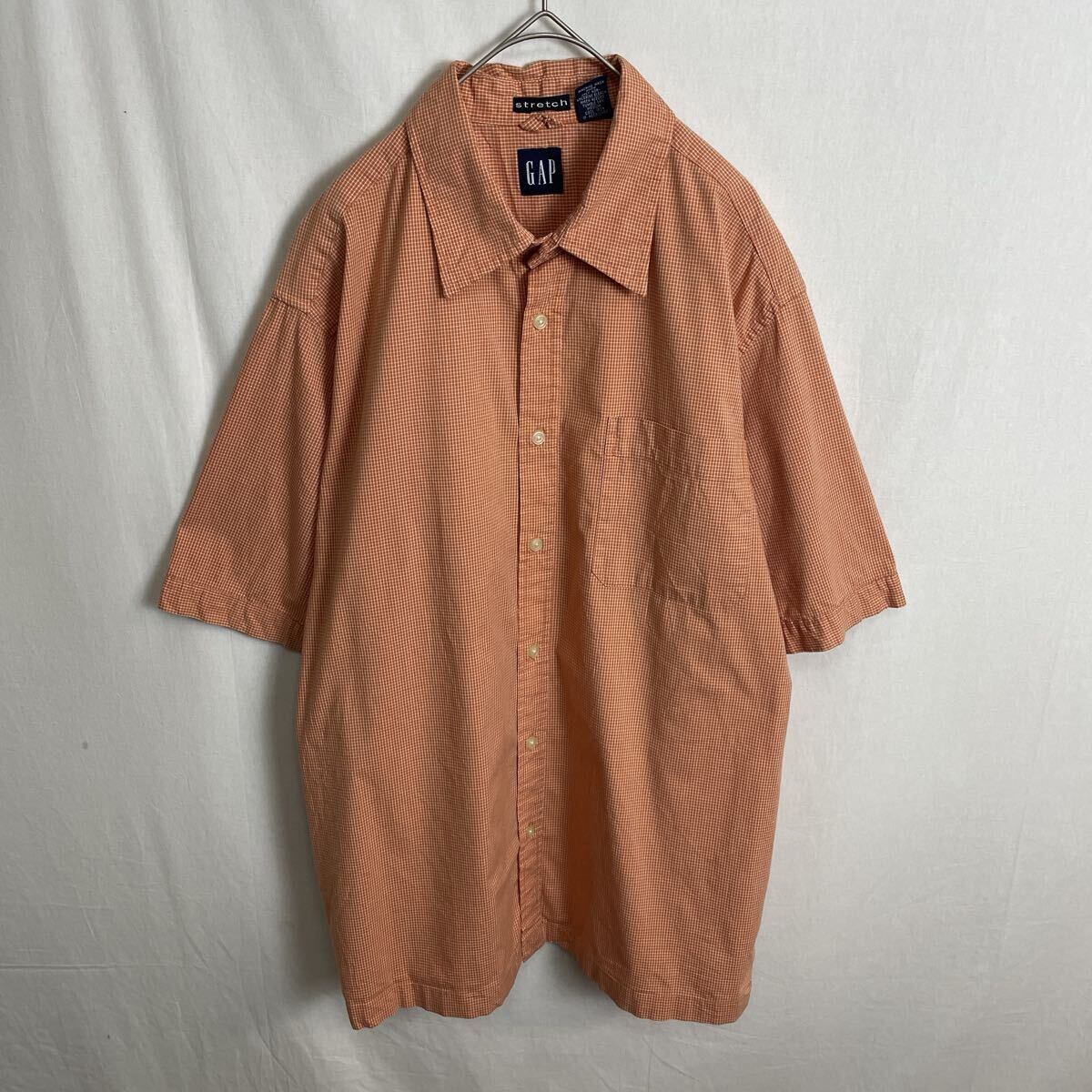 90's GAP 半袖チェックシャツ　古着　Lサイズ　