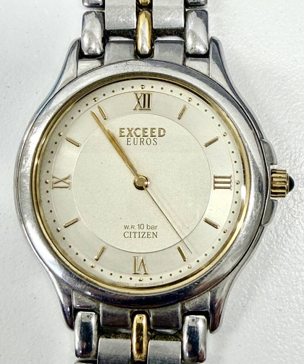 1円スタート!! シチズン エクシード0330-C30757Y GN-7-S クオーツ 不動 ジャンク現状品◆5-27