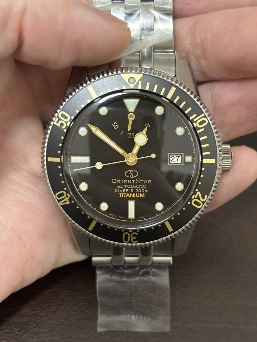 未使用？ Orient start RK-AU0702B 365本限定 オリエントスター M42 ダイバー 1964 2nd エディション F6 デイト 200ｍ チタン