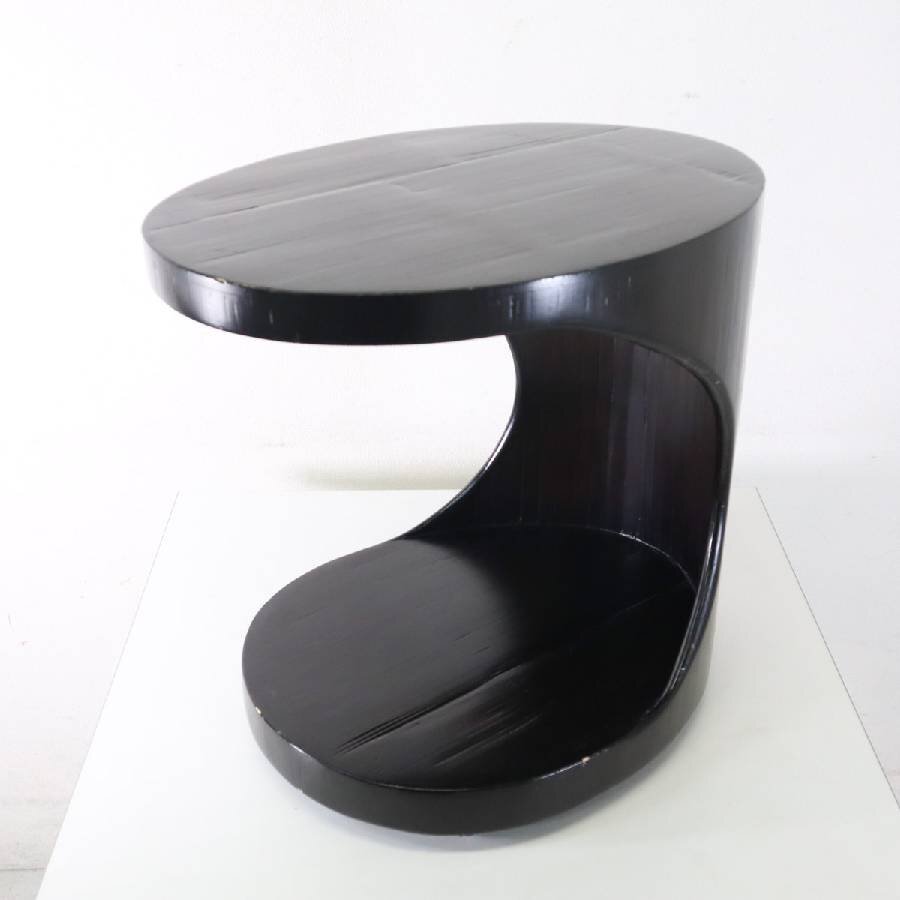 クワイエットアワーズ キャスター付き バンブー サイドテーブル アジアン家具★250h24