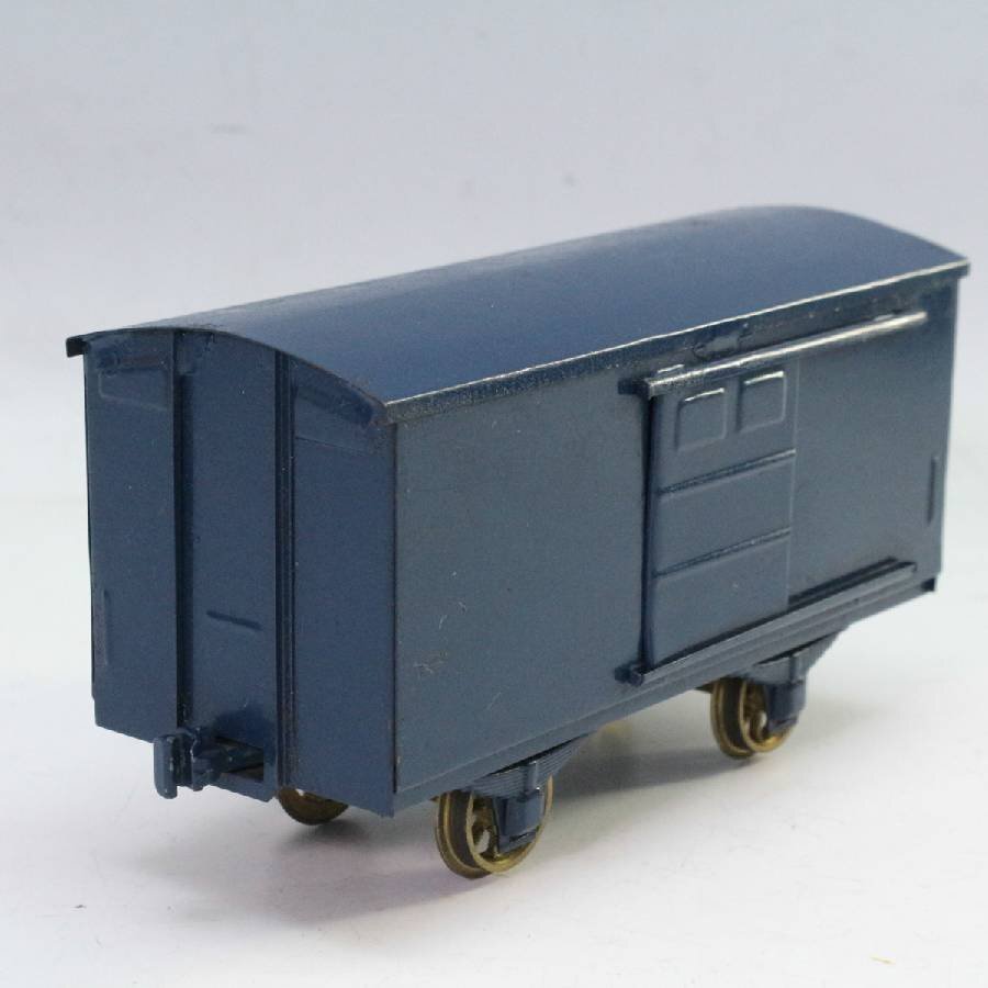 メーカー不明 Oゲージ 青色 貨車 ドア開閉 鉄道模型 ヴィンテージ◆425f08