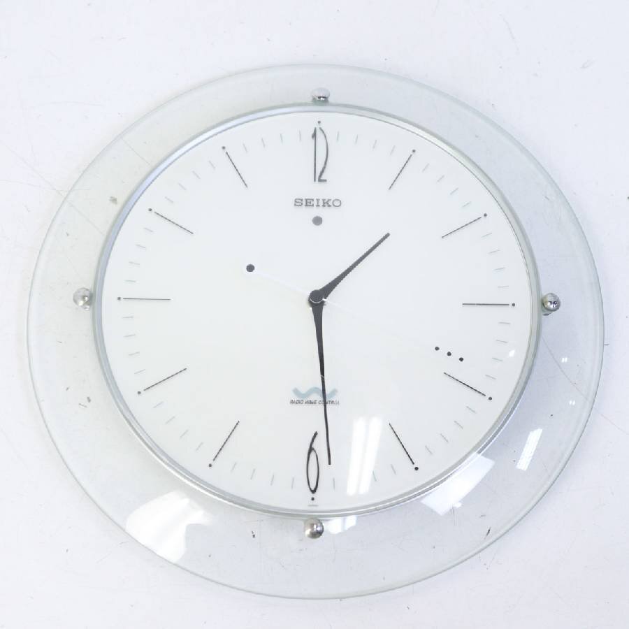 SEIKO セイコー 電波 掛時計 KS203S ガラス モダン★429v08