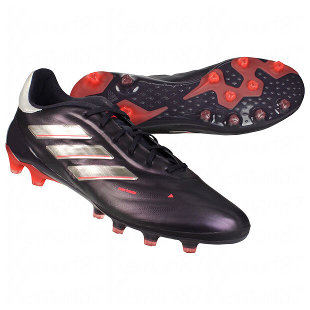 1・スピード発送 新品未使用 adidas COPA PURE 2 ELITE AGトップモデル スパイク IG8678(ブラック/プラチナタリック/ターボ)２５．５ＣＭ