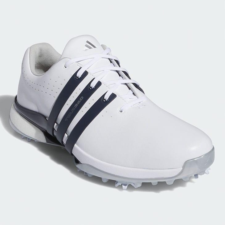 1・スピード発送 新品未使用 adidas Golf(アディダスゴルフ)TOUR360 24 ゴルフシューズ IF0245(ホワイト/ネイビー/メタリック)２６．５ＣＭ