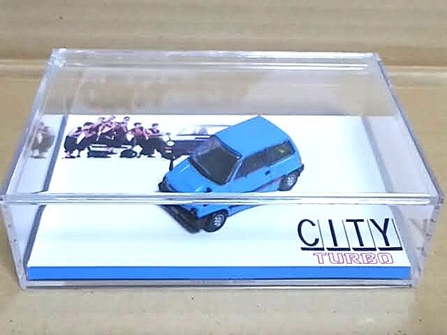 ★1/64 フィギュア ビークル シティターボ 青 内装塗装 ケース付き Figua Vehicle CITY TURBO