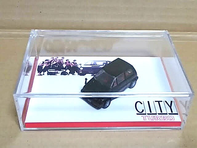★1/64 フィギュア ビークル シティターボ 黒 内装塗装 ケース付き Figua Vehicle CITY TURBO