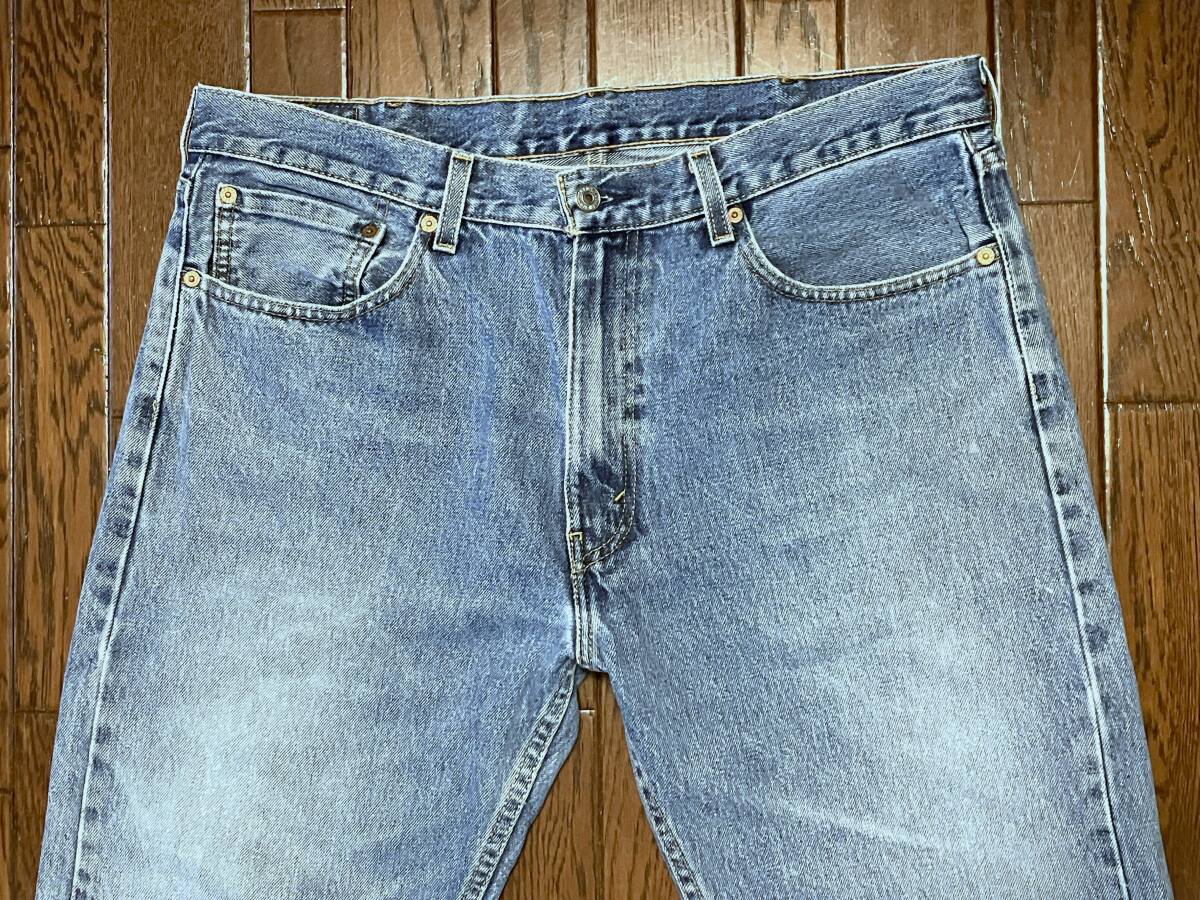 リーバイス Ｌｅｖｉ’ｓ ５０５ ｗ３８ ビッグサイズ ひげ落ち ブルー ジーンズ ストレート 大きい ジーパン デニム パンツ ジッパー