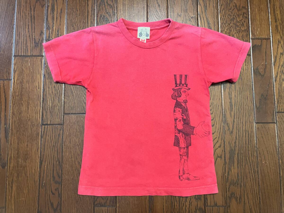 ブーフーウー ユーズド Tシャツ M 赤 フェード レッド キッズ 子供服