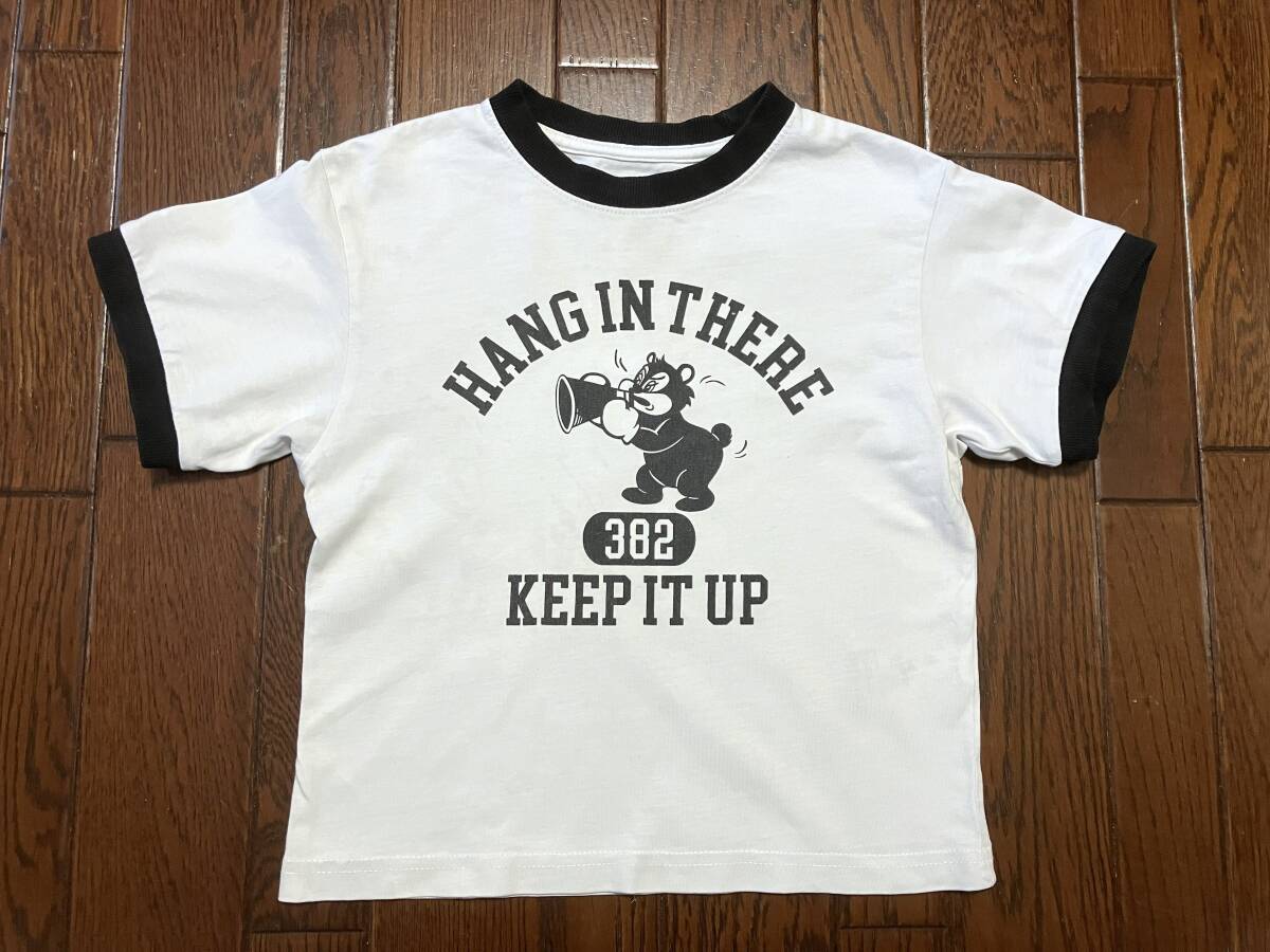 FOUND GOOD ファウンドグッド リンガー Tシャツ １１０ 白 黒 ４段プリント 子供服 キッズ