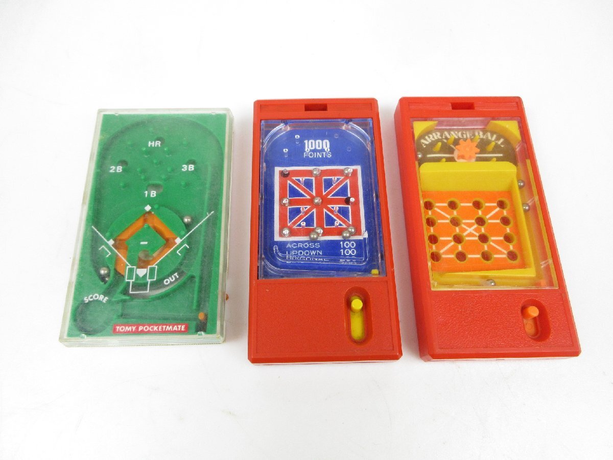 ポケットメイト野球ゲーム 他まとめ3点 トミー 昭和レトロ ホビー ミニゲーム ピンボール風ゲーム / 30 (SG026856D)